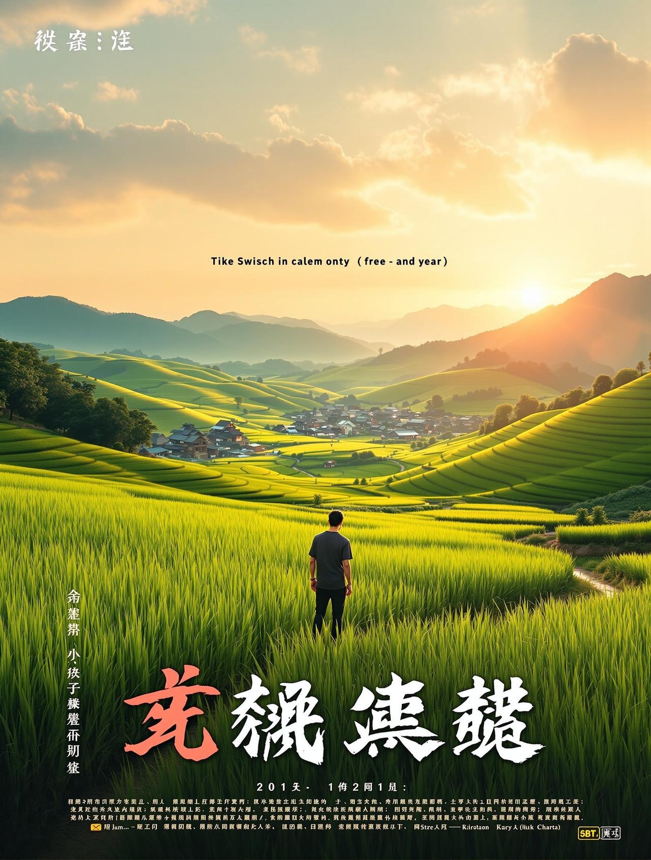 短剧库夸克作品《稻香人家》海报 - 乡村温情题材短剧
